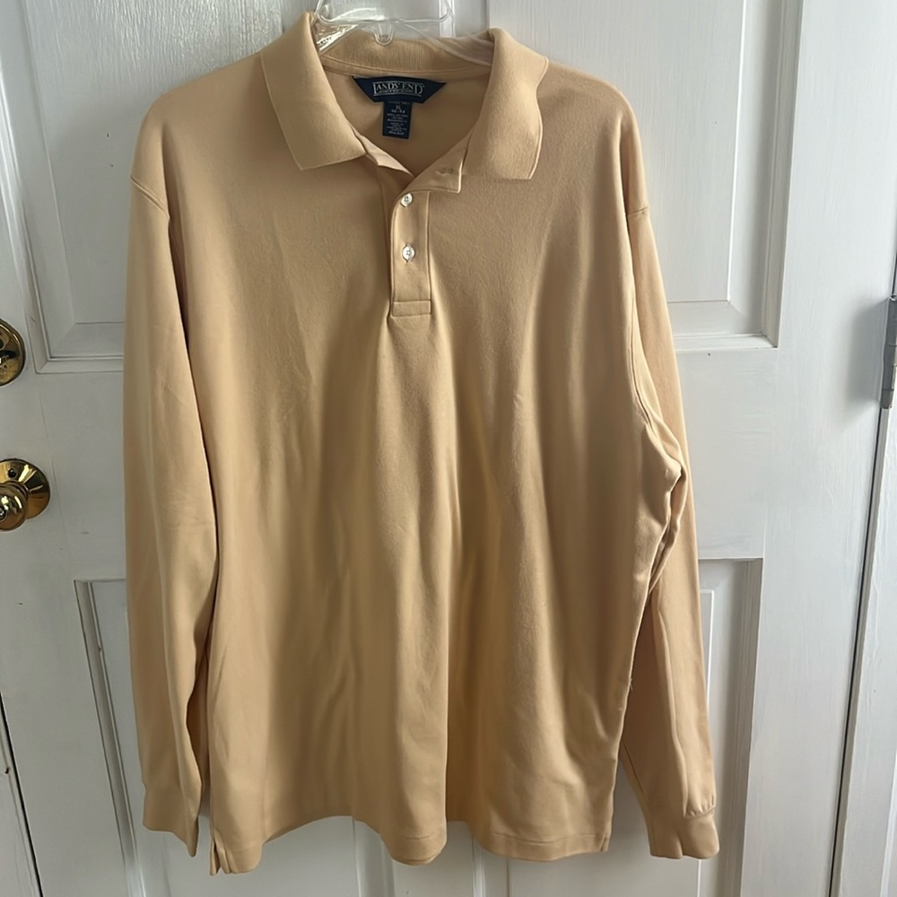 Lands’ End L/S Polo, XL, NWOT